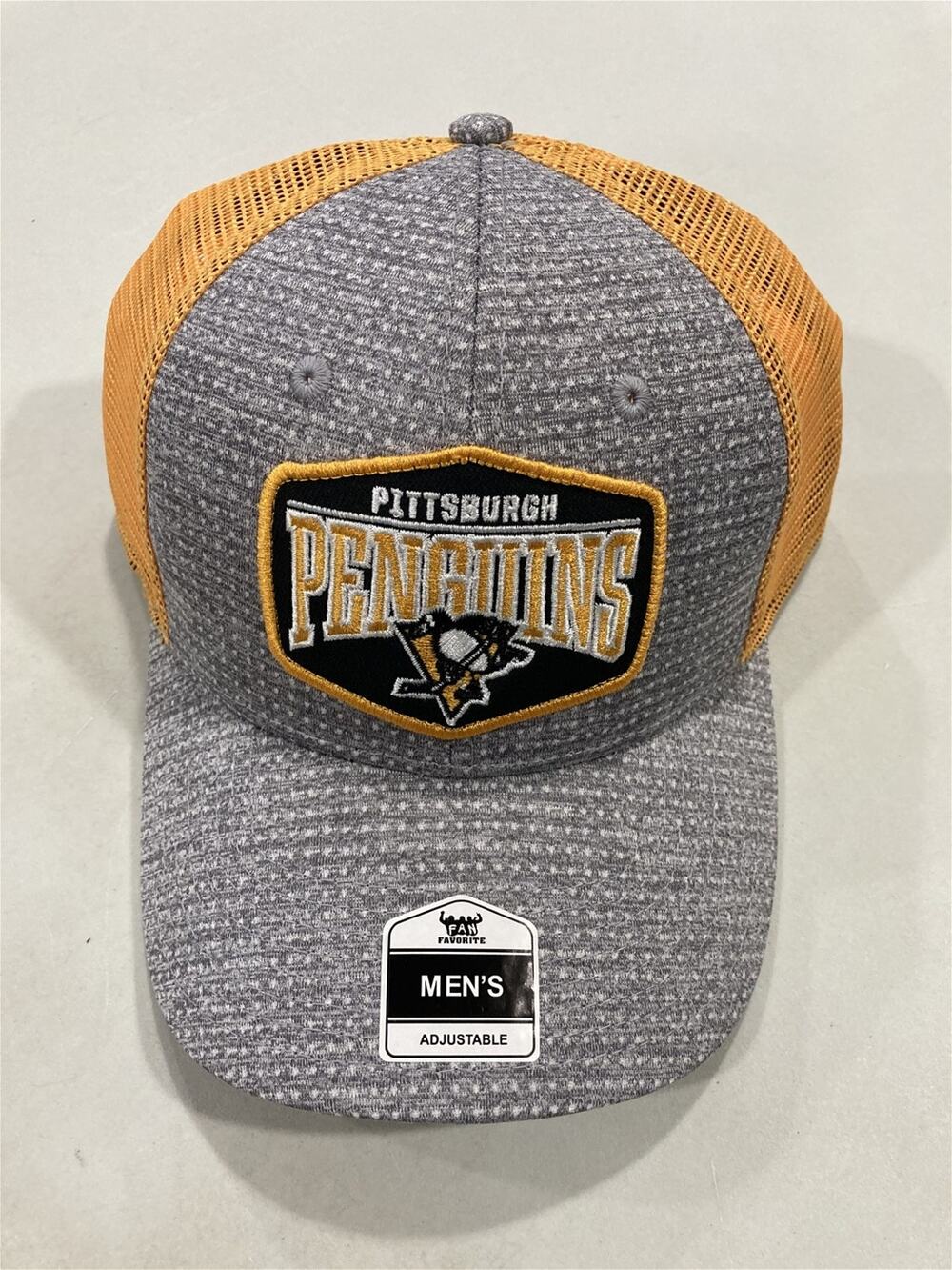 Pittsburgh Penguins NHL Charcoal Hat  Adjustable MVP Mesh Snapback New